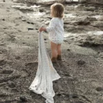 Ażurowy kocyk bambusowy grey 80x100 - MY MEMI 5 Ażurowy kocyk bambusowy