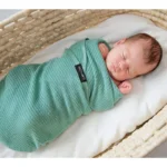 Lekki dzianinowy kocyk mgiełka błękit - LULLALOVE 9 Lekki dzianinowy kocyk mgiełka