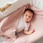 Kocyk merino ciasteczko piwonia - LULLALOVE 6 Kocyk merino ciasteczko