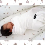 Lekki dzianinowy kocyk mgiełka błękit - LULLALOVE 11 Lekki dzianinowy kocyk mgiełka