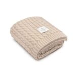 Ciepły kocyk merino warm beige