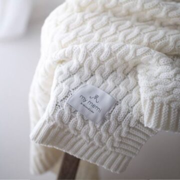 Ciepły kocyk merino cream