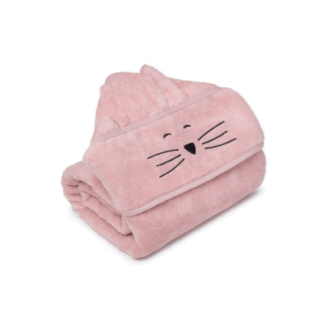 Bambusowy duży ręcznik cat powder pink