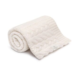 Kocyk warkocz cream