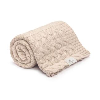 Kocyk warkocz warm beige