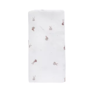 Otulacz muślinowy beżowe króliczki