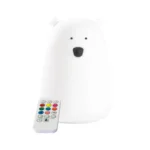 Miś Duży Lampka Silikonowa z Pilotem Biała - Rabbit & Friends 1 Miś Duży Lampka Silikonowa z Pilotem Biała