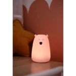 Miś Duży Lampka Silikonowa Różowa