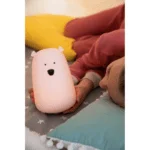 Miś Duży Lampka Silikonowa Różowa