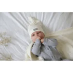 Czapeczka niemowlęca 0-3M Creme - Tiny Star 3 Czapeczka niemowlęca 0-3M Creme