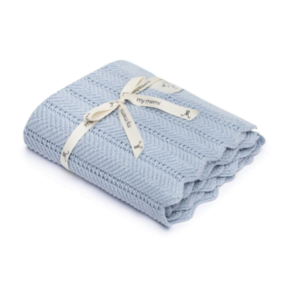 Bambusowy kocyk feather baby blue