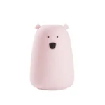 Miś Duży Lampka Silikonowa Różowa