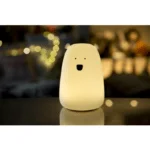 Miś Duży Lampka Silikonowa Biała - Rabbit & Friends 4 Miś Duży Lampka Silikonowa Biała