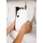 Miś Duży Lampka Silikonowa z Pilotem Biała