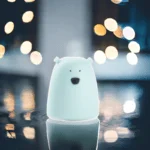 Miś Mały lampka silikonowa niebieska - Rabbit & Friends 2 Miś Mały lampka silikonowa niebieska