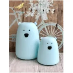 Miś Mały lampka silikonowa niebieska - Rabbit & Friends 3 Miś Mały lampka silikonowa niebieska