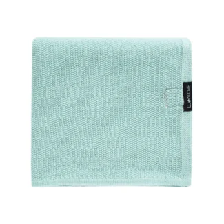 Najważniejsze certyfikaty na zabawki i tkaniny dla dzieci 5 Otulacz merino ryż mięta