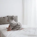 Ręcznik bambusowy z kapturkiem 85x85cm jasny szary