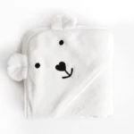 Ręcznik bambusowy z kapturkiem 85x85cm biały