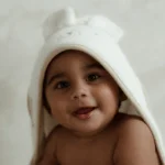 Bambusowy ręcznik bear dusty blue - My Memi 6 Bambusowy ręcznik cream