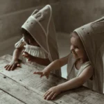 Bambusowy ręcznik bear dusty blue - My Memi 7 Bambusowy ręcznik bear beige