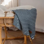 Ciepły koc merino stoned blue - La Millou 1 Ciepły koc merino stoned blue