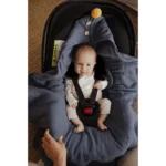 Letni muślinowy otulacz do fotelika rose - Sleepee 11 Letni muślinowy otulacz do fotelika petrol