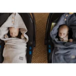 Letni muślinowy otulacz do fotelika rose - Sleepee 12 Letni muślinowy otulacz do fotelika