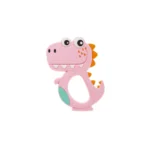 Gryzak silikonowy dino różowy - Bocioland 1 Gryzak silikonowy dino różowy