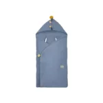 Letni muślinowy otulacz do fotelika petrol