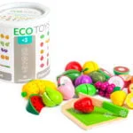 Drewniane owoce do krojenia 20 el.- ECOTOYS 1 Drewniane owoce do krojenia 20 sztuk ECOTOYS