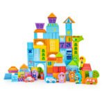 Drewniane klocki edukacyjne miasto 100 szt. sorter ECOTOYS