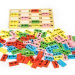 Klocki matematyczne z tablicą domino edukacyjne ECOTOYS