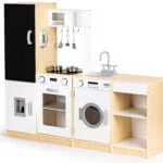 Drewniana kuchnia dla dzieci osobne segmenty XXL tablica + LED ECOTOYS