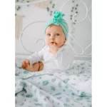 Kocyk muślinowy listki - Pulp 6 Kocyk muślinowy listki