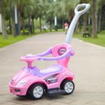 Autko jeździk deluxe różowe - MULTISTORE 2 chodzik