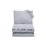 Pościel muślinowa z wypełnieniem 80x100 siwa - Pulp 1 Pościel muślinowa z wypełnieniem 80x100 siwa