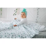 Kocyk muślinowy listki - Pulp 5 Kocyk muślinowy listki