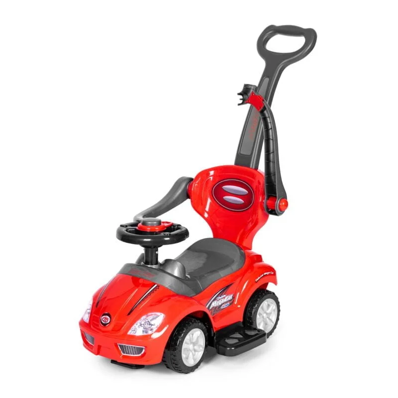 pchacz 3w1 deluxe klakson - czerwone pchacz 3w1 deluxe klakson - czerwone