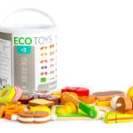 Drewniane jedzenie do krojenia 23szt - ECOTOYS 3 3 140