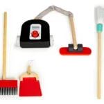 Drewniany zestaw do sprzątania wózek xxl - ECOTOYS 3 3 235