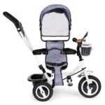 Rower trójkołowy daszek wytrzymałe koła szary - ECOTOYS 3 3 397