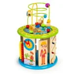 Drewniana kostka edukacyjna z grami - ECOTOYS 4 4 222