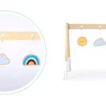 Stojak edukacyjny drewniany dla niemowląt - ECOTOYS 4 4 325