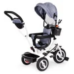 Rower trójkołowy daszek wytrzymałe koła szary - ECOTOYS 4 4 388