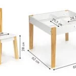 Stolik i krzesełka dla dzieci z drewna - ECOTOYS 5 5 197