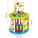 Drewniana kostka edukacyjna z grami - ECOTOYS 5 5 221