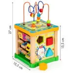 Drewniana kostka edukacyjna dla dzieci - ECOTOYS 5 5 224
