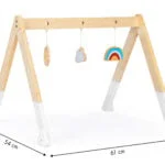 Stojak edukacyjny drewniany dla niemowląt - ECOTOYS 5 5 323