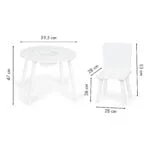 Stolik +2 krzesła komplet dla dzieci - ECOTOYS 5 5 329